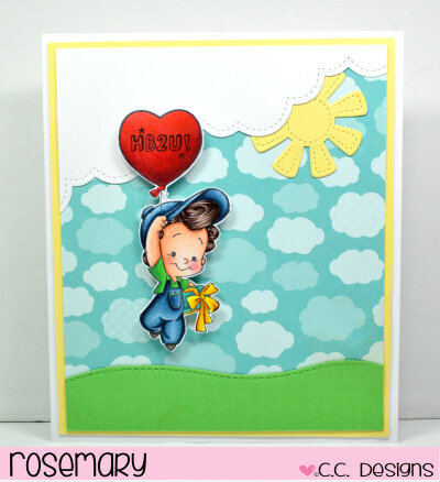 Cute Balloon Boy Card by Rosemary for CC Designs