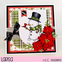 New Snowman with Robin by Larisa for CC Designs