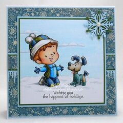 Dress Up Snow Day Card by DT Member Delphine