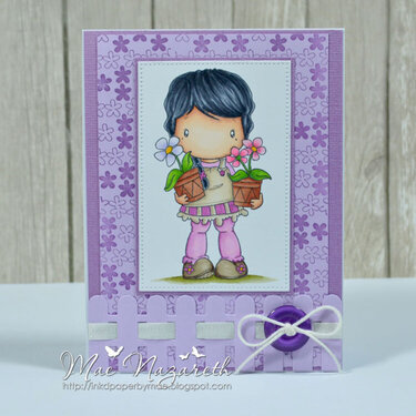 Flower Pots Lucy Card by DT Member Mae