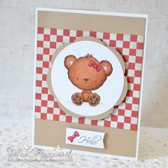Fluffy Bear Card by DT Member Mae