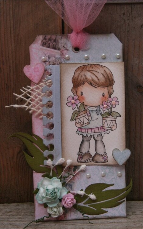 Flower Pots Lucy Card by DT Member Martine