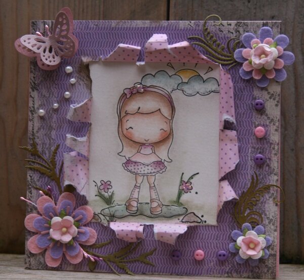 Olivia&#039;s Happy Day, Puddles Card by DT Member Martine