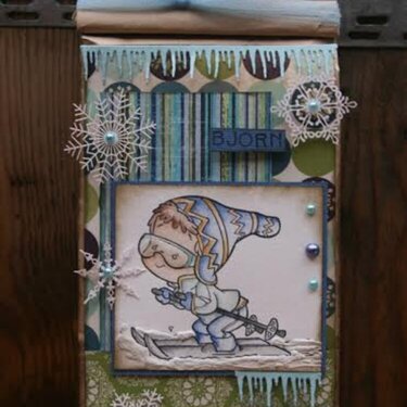 Skiing Henry Card by DT Member Martine