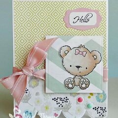 Fluffy Bear Card by DT Member Nancy