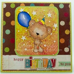 Fluffy Bear Balloon Card by DT Member Shelby