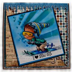 Skiing Henry Card by DT Member Shelby