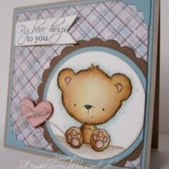 Fluffy Bear Card by DT Member Simone