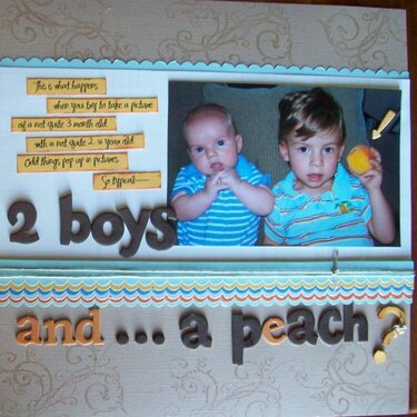 2 boys and... a peach?