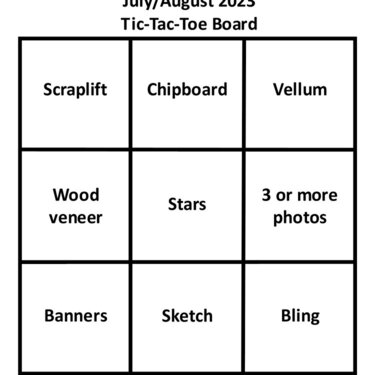 EMS - July/August 2023 Tic-Tac Toe Board
