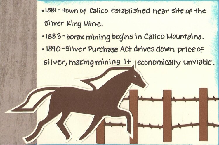 EMS - Calico Ghost Town Journal Card 1