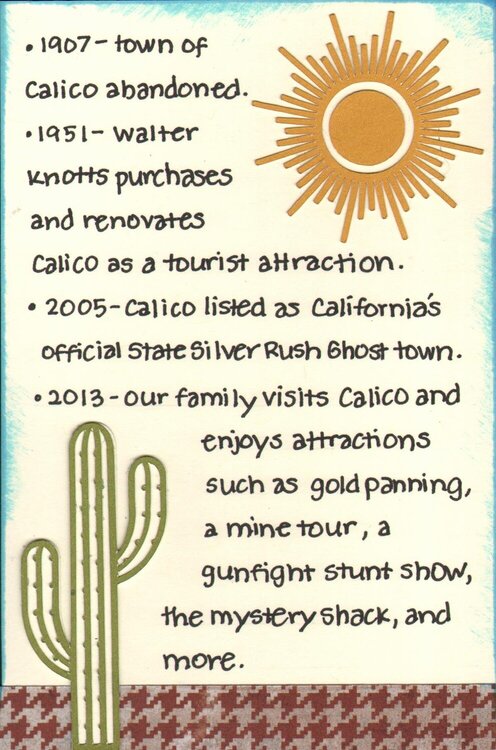 EMS - Calico Ghost Town Journal Card 2