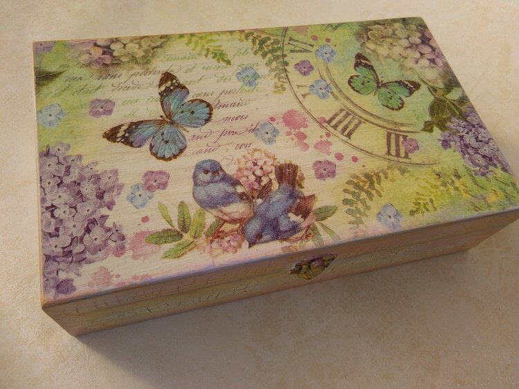 wooden box/ decoupage