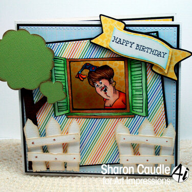Art Impressions Front & Back Birthday card - Front