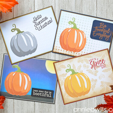 Autumn Pumpkin Card Set