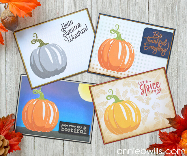 Autumn Pumpkin Card Set