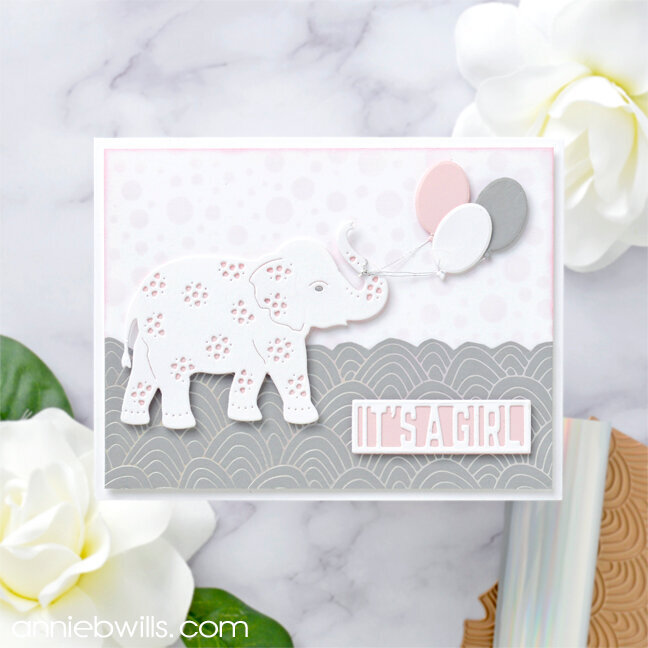 Foiled Baby Girl Card