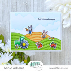 Cute Bunny Farm Card