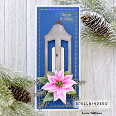 Christmas Garden Lantern Slimline Card