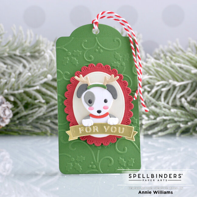Cute Christmas Puppy Gift Tag