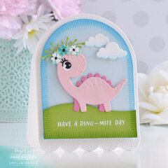 Cute Dinosaur Shaped Card