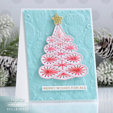 Stitched Christmas Tree Card