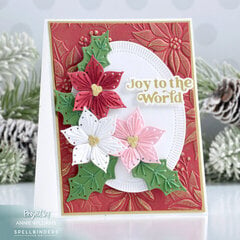 Stitched Poinsettia Card