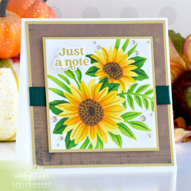 Stenciled Sunflowers Card
