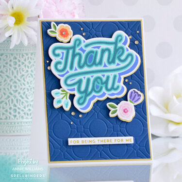 Bright Stenciled Thank You Card