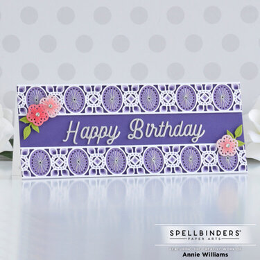 Stitched Slimline Birthday Card