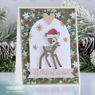 Sweet Deer Snow Globe Card