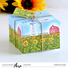 Handmade Scenic Stamped Gift Box