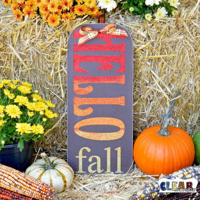 Glittery Hello Fall Sign