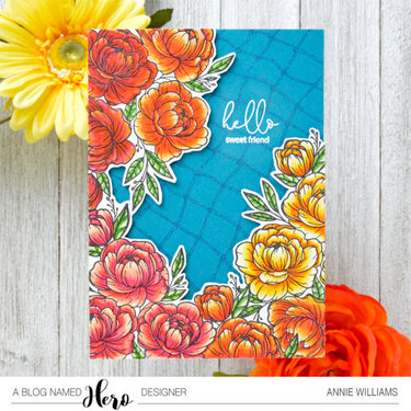 Bright Floral Hello Card