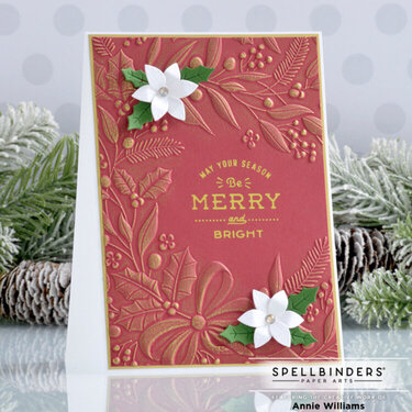 Merry &amp; Bright Floral Swag Card
