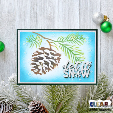 Snowy Pine Cone Card