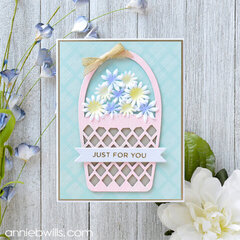 Spring Flowers Basket Card