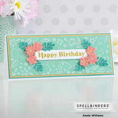 Slimline Floral Birthday Card