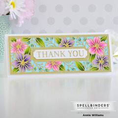 Floral Slimline Thank You Card