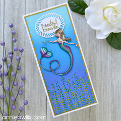 Mermaid Slimline Card