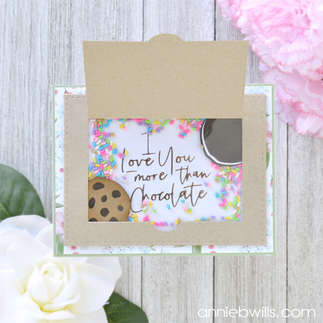 Sweet Cookie Box Shaker Card Interior