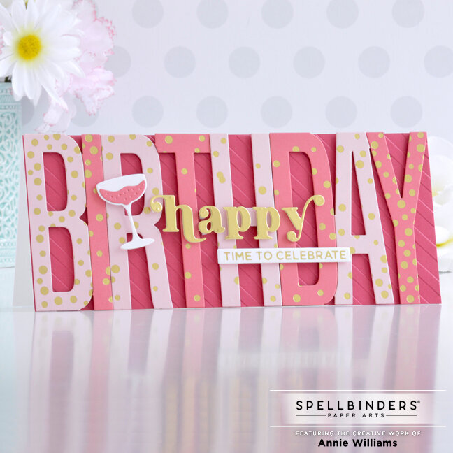 Foiled Slimline Birthday Card
