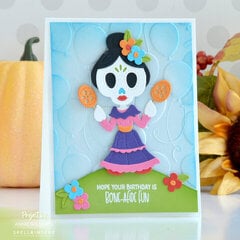 Dancing Day of the Dead Girl Card