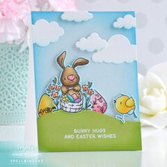 Cute Bunny Hugs Easter Card