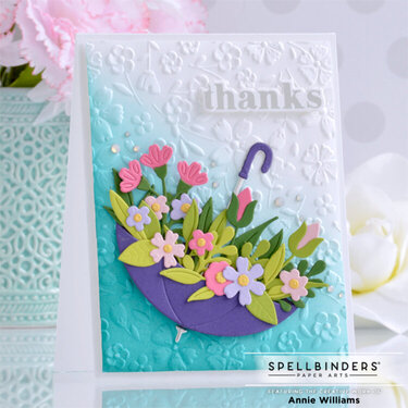 Floral Umbrella Thank You Card