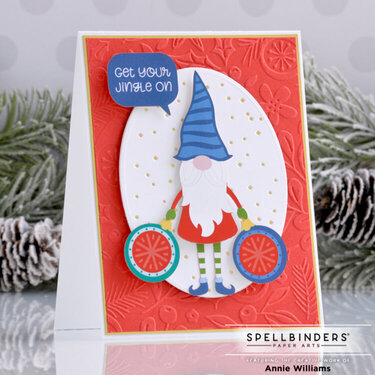 Dancing Gnome Christmas Card