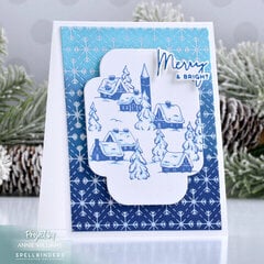 Frosty Holiday Village Card