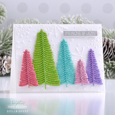 Bottle Brush Christmas Tree Forest Card