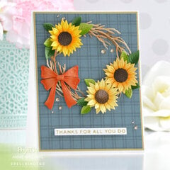 Rustic Sunflower Wreath Card