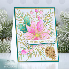 Foiled Poinsettia Card